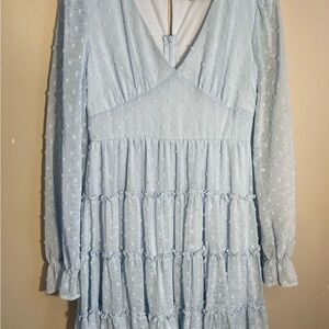 Altar’d State Light Blue Long Sleeve Dress